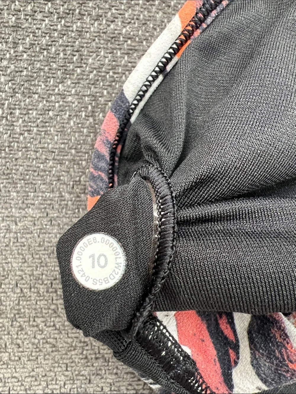 lululemon athletica Pink Orange Black Strappy Crop Top